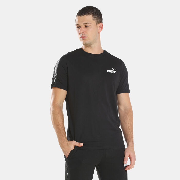 PUMA Men's Essentials+ Tape T-Shirt Black PUMA Men's Essentials+ Tape T-Shirt Black image number 0