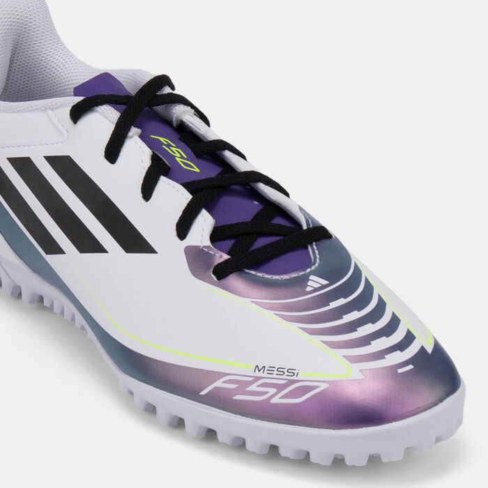 adidas Men's F50 Club Messi Turf Ground Football Shoes White adidas Men's F50 Club Messi Turf Ground Football Shoes White image number 4
