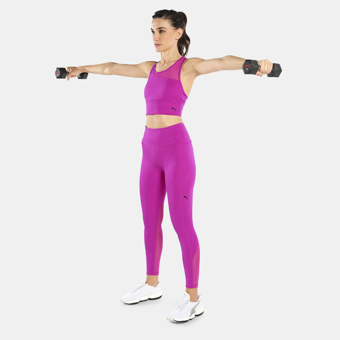 PUMA Women's Train Flawless High Waist 7/8 Leggings Pink image number 2