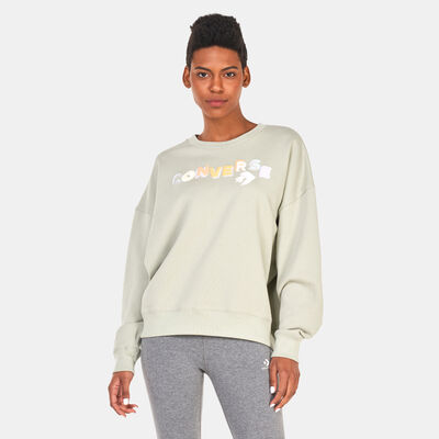 Converse Women's Graphic Crew Sweatshirt Green