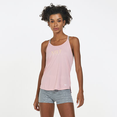 Nike Women's One Dri-FIT Elastika Tank Top Pink Nike Women's One Dri-FIT Elastika Tank Top Pink