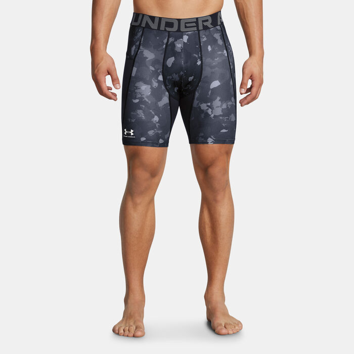 Under Armour Men's HeatGear Printed Training Compression Shorts Black image number 0