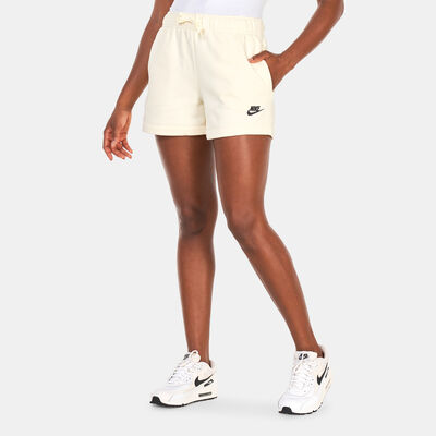 Nike Women's Sportswear Club Fleece Mid-Rise Shorts Ivory