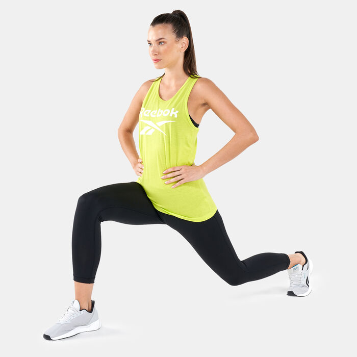 Reebok Women's Identity Cropped Tank Top yellow image number 2