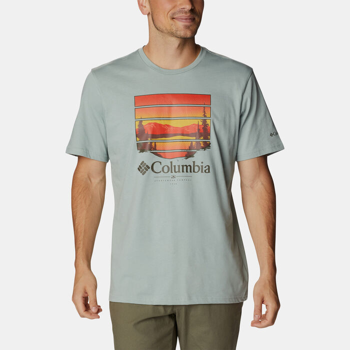 Columbia Men's Path Lake Graphic T-Shirt Green Columbia Men's Path Lake Graphic T-Shirt Green image number 0