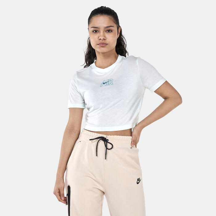 Nike Women's Sportswear Air Crop Top Green Nike Women's Sportswear Air Crop Top Green image number 0