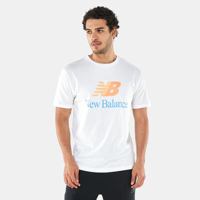 New Balance Men's Essentials Celebrate Split Logo T-Shirt White