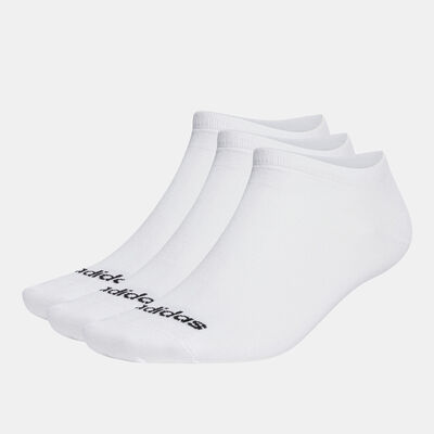 adidas Men's Thin Liner Socks (3 Pack) White