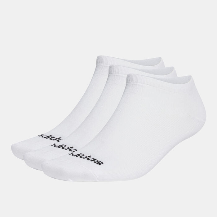 adidas Men's Thin Liner Socks (3 Pack) White image number 0