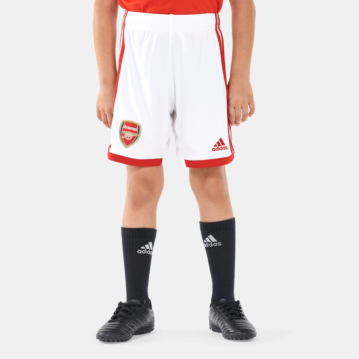 adidas Kids' Arsenal F.C. Home Football Shorts - 2022/23 White adidas Kids' Arsenal F.C. Home Football Shorts - 2022/23 White image number 0