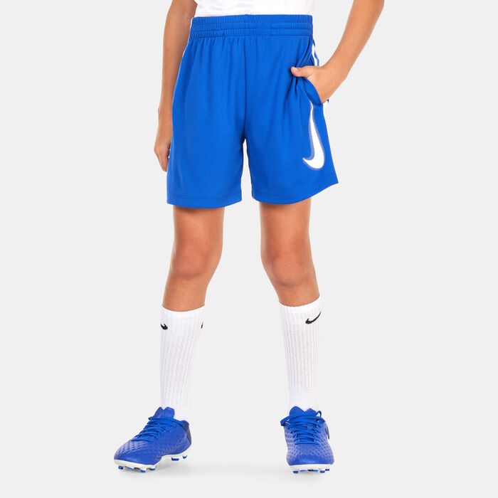 Nike Kids' Multi Dri-FIT Graphic Training Shorts Blue Nike Kids' Multi Dri-FIT Graphic Training Shorts Blue image number 0