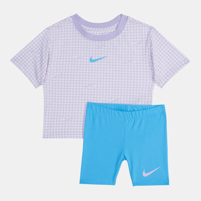 Nike Kids' Boxy T-Shirt and Shorts Set Blue