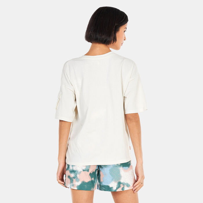 Timberland Women's Progressive Utility Pocket T-Shirt White image number 1