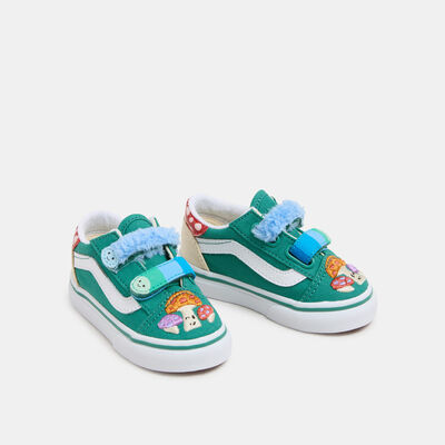 Vans Kids' Old Skool Velcro Unisex Shoes (Baby and Toddler) Green