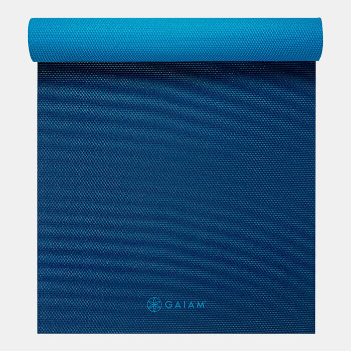 Gaiam Premium 2-Color Yoga Mat (6mm) Blue Gaiam Premium 2-Color Yoga Mat (6mm) Blue image number 2
