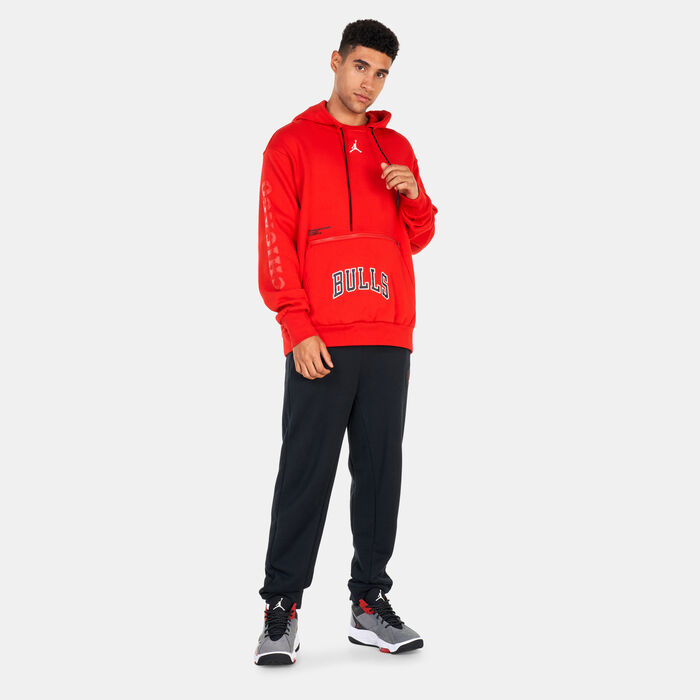 Jordan Men's NBA Chicago Bulls Courtside Statement Edition Fleece Hoodie Red image number 2