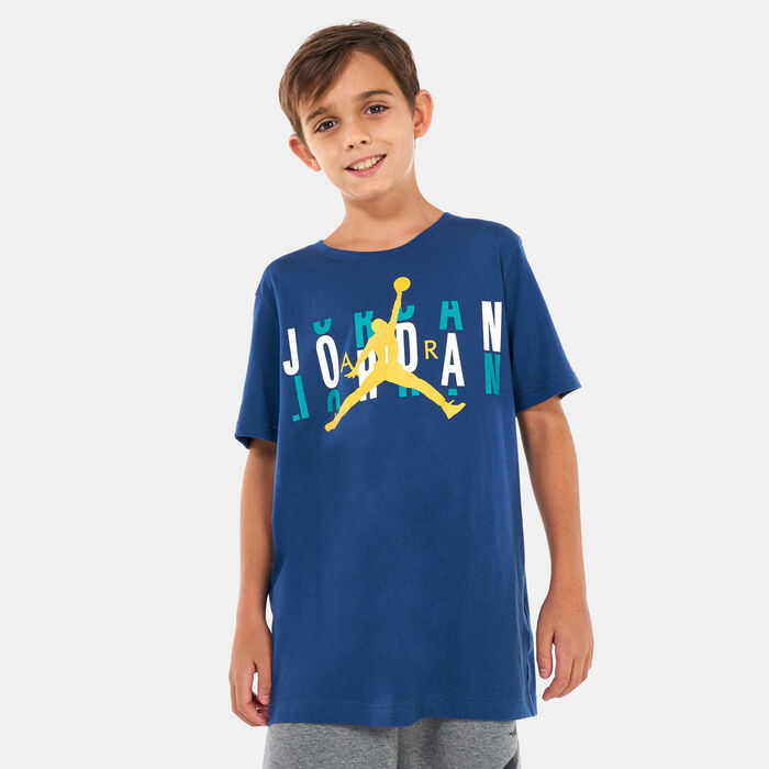 Jordan Kids' High Brand Scramble T-Shirt Blue Jordan Kids' High Brand Scramble T-Shirt Blue image number 0