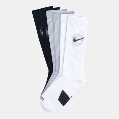 Nike Everyday Crew Basketball Socks (3 Pairs) White Nike Everyday Crew Basketball Socks (3 Pairs) White
