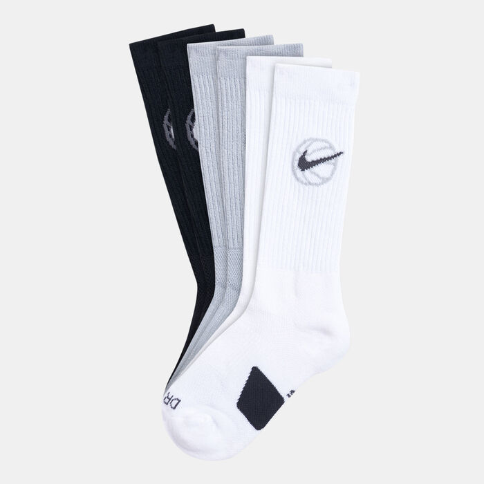 Nike Everyday Crew Basketball Socks (3 Pairs) White Nike Everyday Crew Basketball Socks (3 Pairs) White image number 0