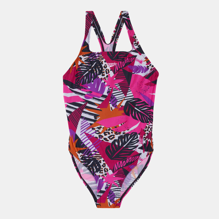 Speedo Kids' Allover Medalist One-Piece Swimsuit Multi Speedo Kids' Allover Medalist One-Piece Swimsuit Multi image number 0