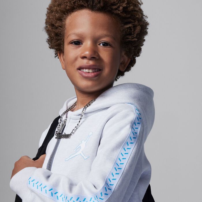 Jordan Kids' MJ Flight MVP Full-Zip Hoodie Set Blue Jordan Kids' MJ Flight MVP Full-Zip Hoodie Set Blue image number 1