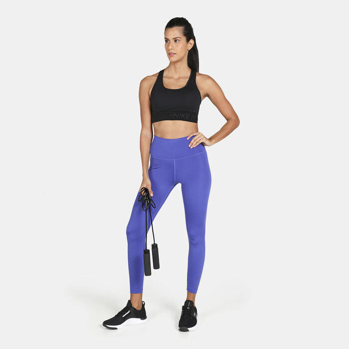 Nike Women's 7/8 Yoga Leggings Blue image number 2