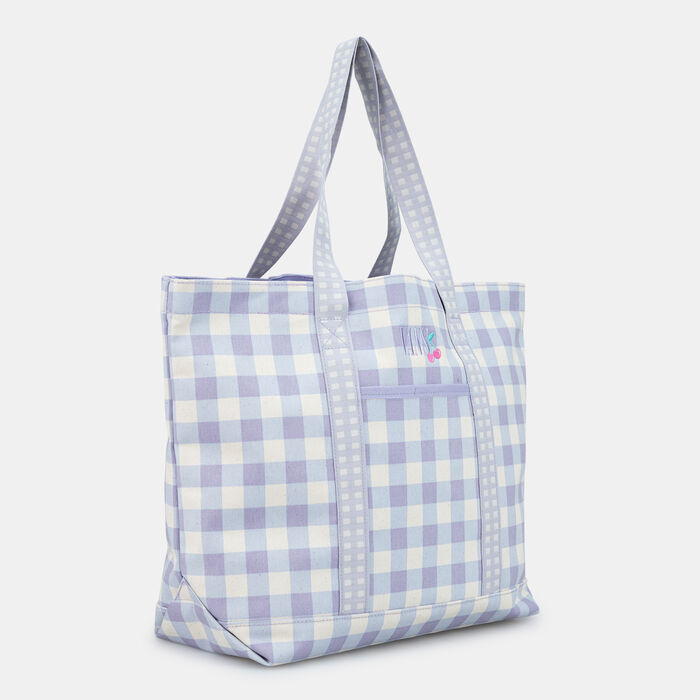 Vans Women's Mixed Up Gingham Tote Bag Purple Vans Women's Mixed Up Gingham Tote Bag Purple image number 1
