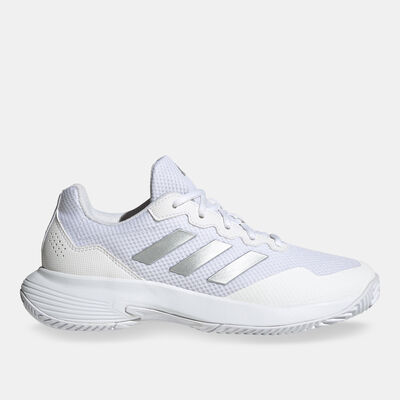adidas Women's GameCourt 2.0 Tennis Shoe White