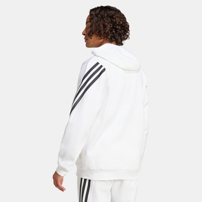 adidas Men's Future Icons 3-Stripes Full Zip Hoodie White adidas Men's Future Icons 3-Stripes Full Zip Hoodie White image number 1