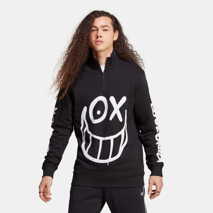 adidas Originals Men's X André Saraiva Half-Zip Pullover Black adidas Originals Men's X André Saraiva Half-Zip Pullover Black image number 0
