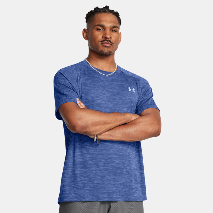 Under Armour Men's UA Tech Textured T-Shirt Blue Under Armour Men's UA Tech Textured T-Shirt Blue image number 0