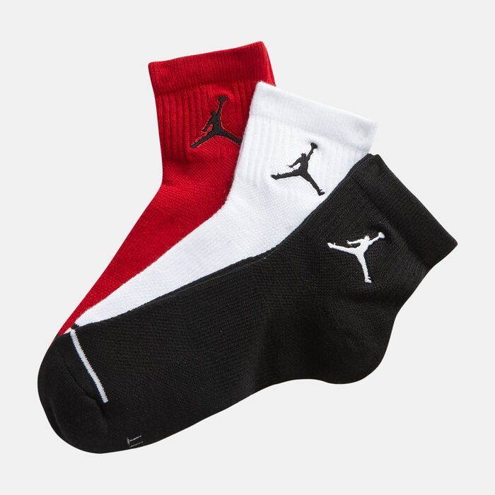 Jordan Jumpman Quarter Socks (3-Pack) Black Jordan Jumpman Quarter Socks (3-Pack) Black image number 0