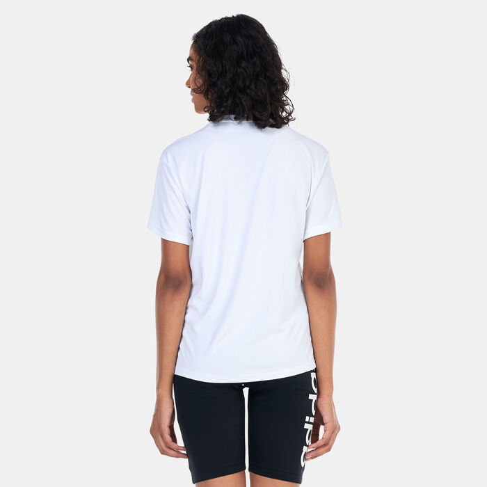 adidas Women's Run It Brand Love Running T-Shirt White adidas Women's Run It Brand Love Running T-Shirt White image number 1