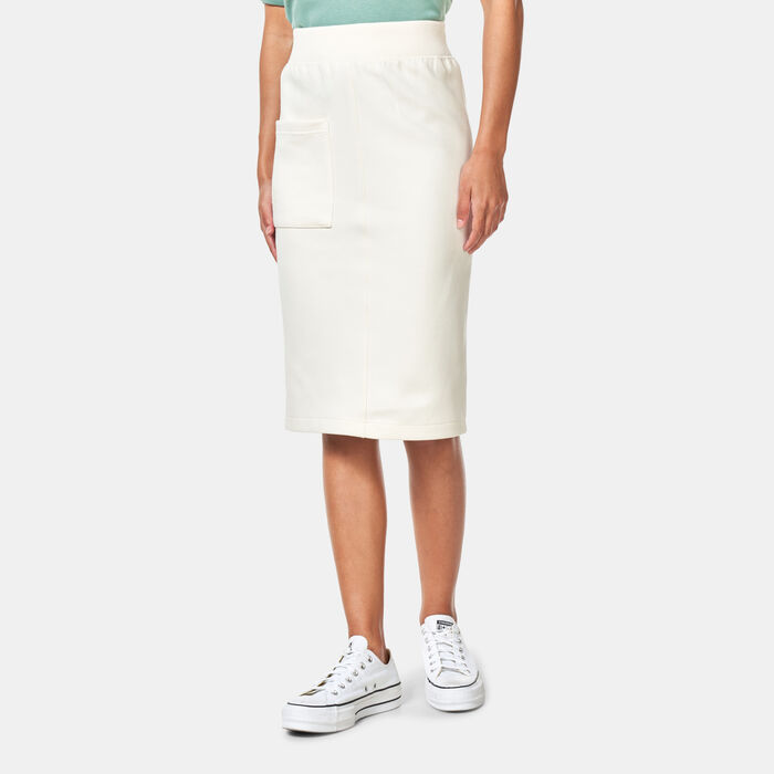Converse Women's Chuck Taylor Embro Pocket Midi Skirt Brown Converse Women's Chuck Taylor Embro Pocket Midi Skirt Brown image number 0
