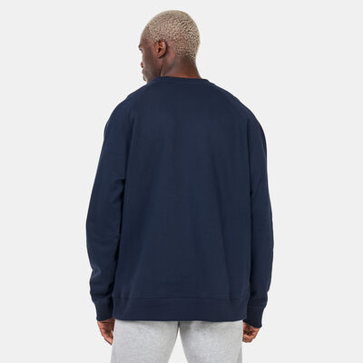 Timberland Men's Linear Logo Print Sweatshirt Blue Timberland Men's Linear Logo Print Sweatshirt Blue
