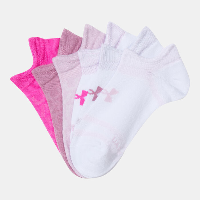 Under Armour Kids' Essential Training No-Show Socks (6 Pairs) Pink Under Armour Kids' Essential Training No-Show Socks (6 Pairs) Pink image number 0
