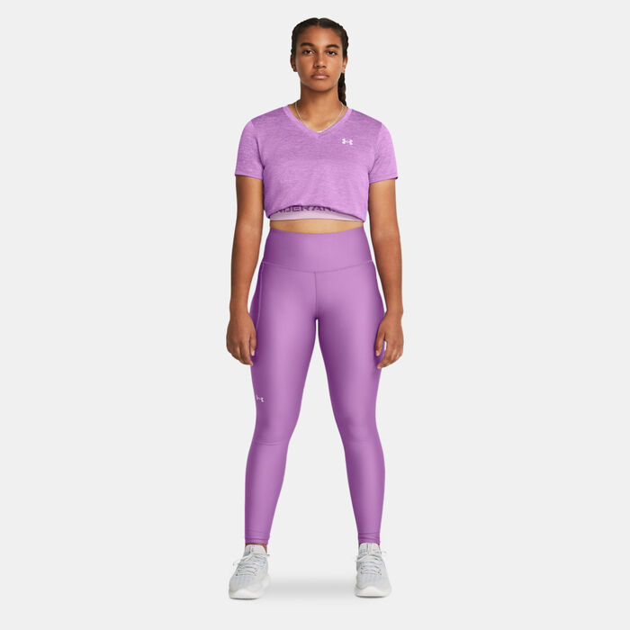 Under Armour Women's HeatGear® No-Slip Training Leggings Purple Under Armour Women's HeatGear® No-Slip Training Leggings Purple image number 2