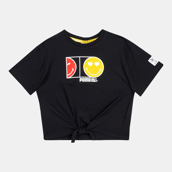 PUMA Kids' x SMILEYWORLD Knot T-Shirt Black PUMA Kids' x SMILEYWORLD Knot T-Shirt Black image number 0