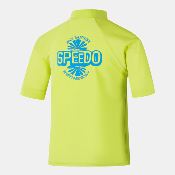 Speedo Kids' Printed Swimming Rashguard yellow Speedo Kids' Printed Swimming Rashguard yellow image number 1