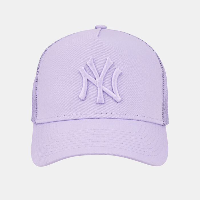 New Era Men's New York Yankees Tonal Mesh A-Frame Trucker Cap Purple image number 0