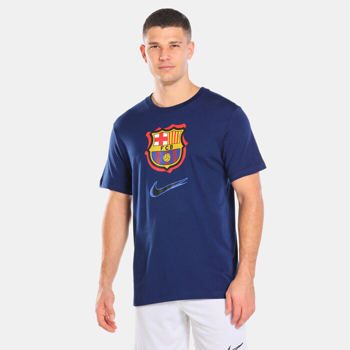 Nike Men's F.C. Barcelona Crest 92Trap T-Shirt Blue Nike Men's F.C. Barcelona Crest 92Trap T-Shirt Blue image number 0