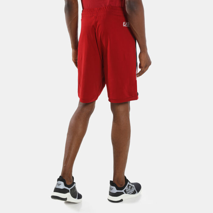 EA7 Emporio Armani Men's Train Logo Series Side Tape Shorts Red image number 1