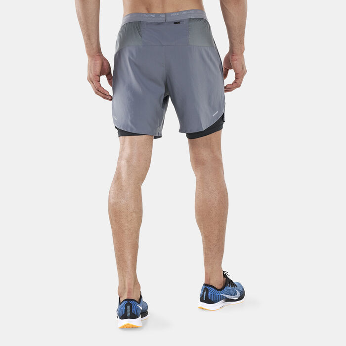 Nike Men's Stride Dri-FIT 2-in-1 Running Shorts Grey image number 1