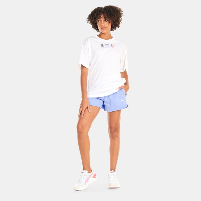 PUMA Women's Classics Gen Graphic T-Shirt White PUMA Women's Classics Gen Graphic T-Shirt White image number 2