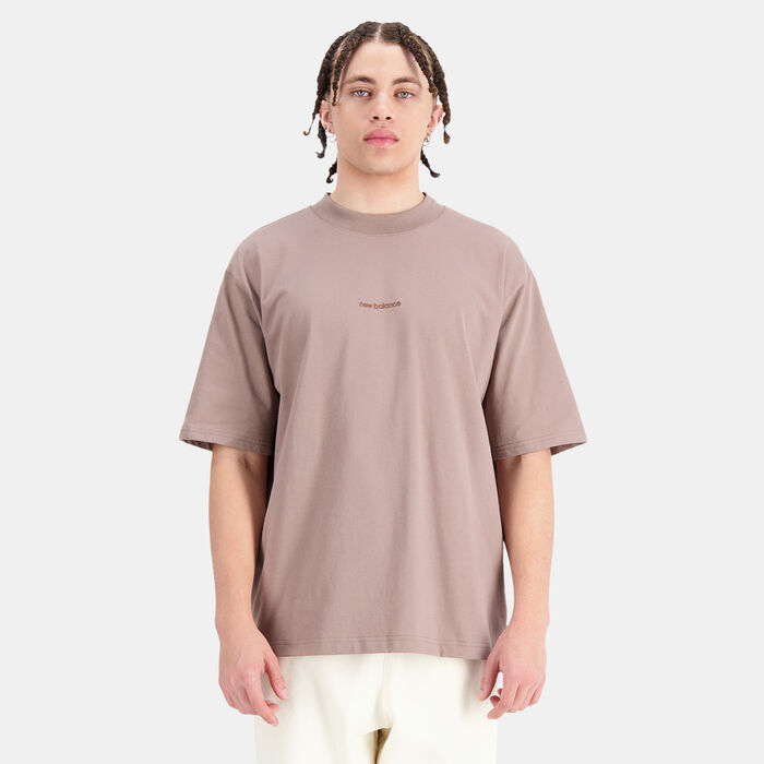 New Balance Men's Athletics Linear T-Shirt Brown New Balance Men's Athletics Linear T-Shirt Brown image number 0