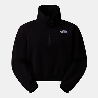The North Face Women's 100 Glacier 1/2-Zip Fleece Top Black