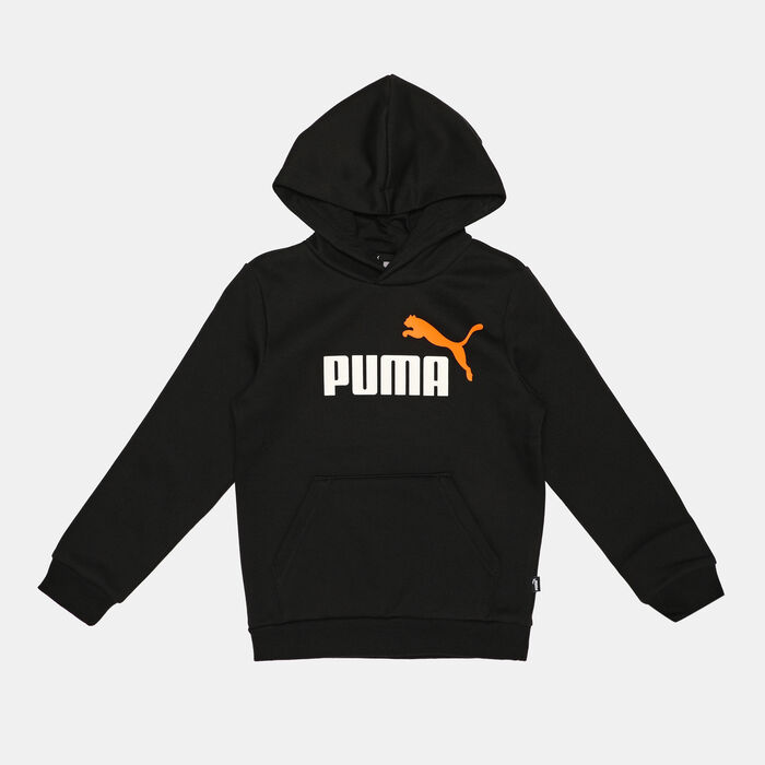 PUMA Kids' Essentials+ Two-Tone Big Logo Hoodie Black PUMA Kids' Essentials+ Two-Tone Big Logo Hoodie Black image number 0