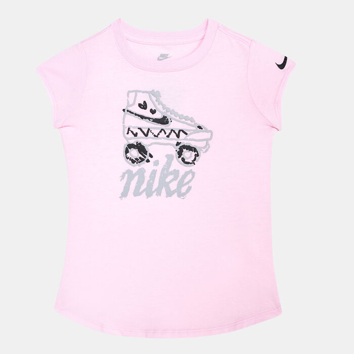 Nike Kids' Icon Clash Roller Skate T-Shirt Pink image number 0