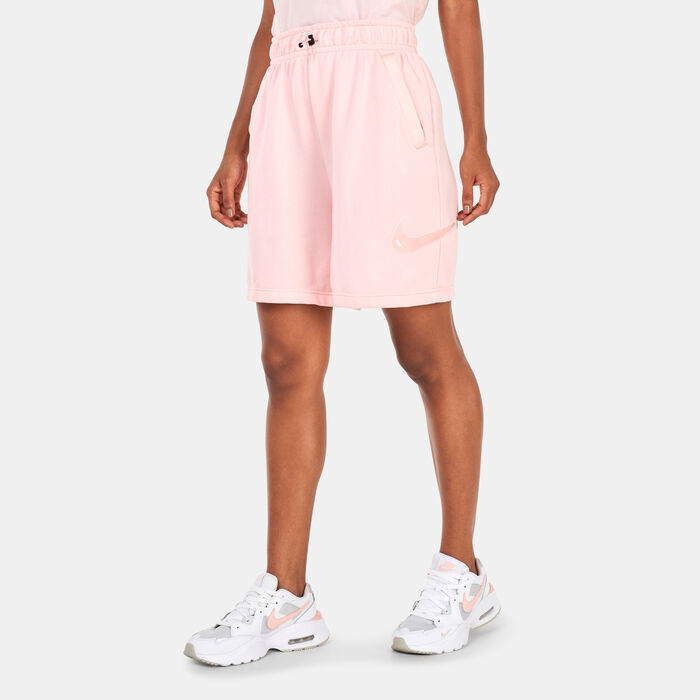 Nike Women's Sportswear Swoosh Fleece Shorts Pink Nike Women's Sportswear Swoosh Fleece Shorts Pink image number 0