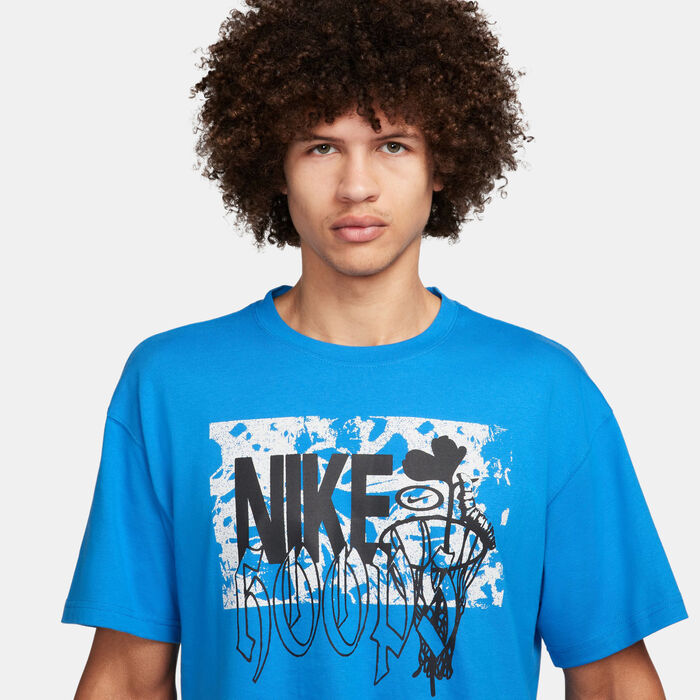 Nike Men's Max90 Basketball T-Shirt Blue Nike Men's Max90 Basketball T-Shirt Blue image number 3